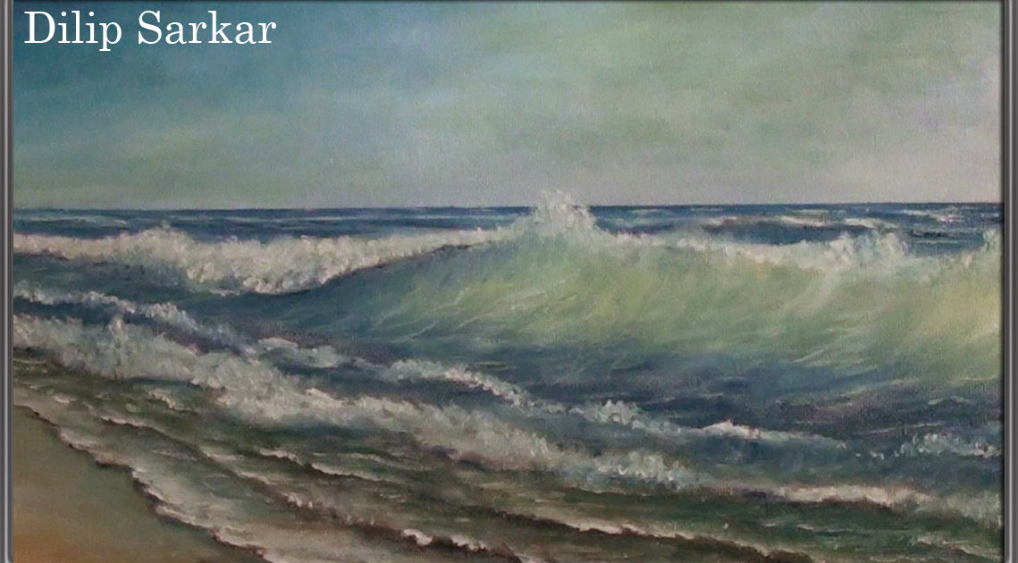 1139x630 How To Paint Water A Beautiful Sea Waves Oil Painting Tutorial - Sea Waves Painting