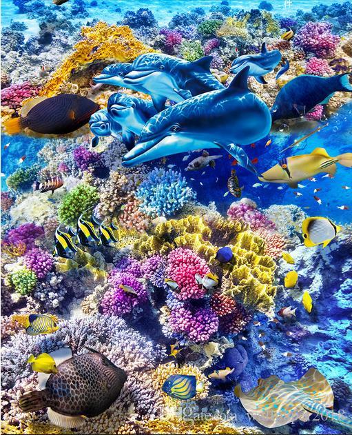 511x631 Luxury Floor Wallpaper Sea World 3d Three Dimensional Painting - Sea World Painting