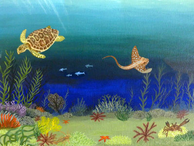 399x300 Myrart Design Underwater World - Sea World Painting