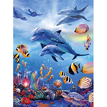 355x355 Diamond Painting, Nelnissa 5d Diamond Sea World Painting Diy - Sea World Painting