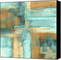 200x197 Modern Original Art Ocean Blue Water Aqua Sea Foam Green Circles - Seafoam Painting