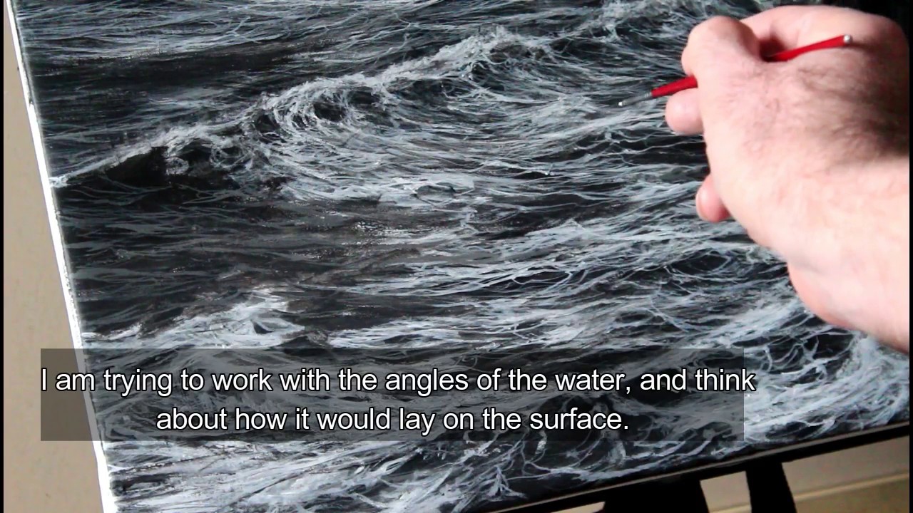 1280x720 Painting Demonstration Working A Section Of Sea Foam - Seafoam Painting