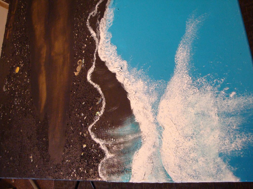 1000x750 Une Vie D'Artiste Sea Foam (Painting In Progress, Continued ) - Seafoam Painting
