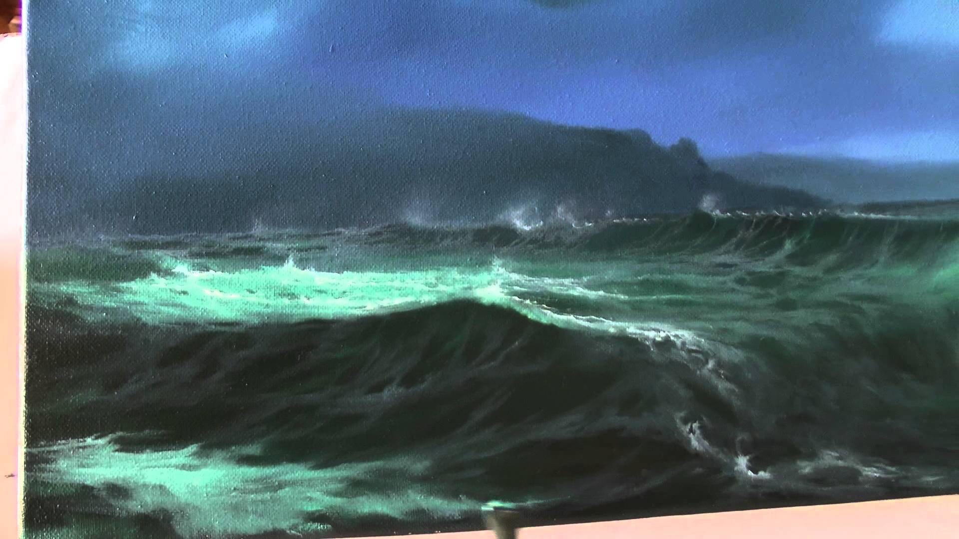 1920x1080 How To Paint Sea Foam By Alan Kingwell - Seafoam Painting