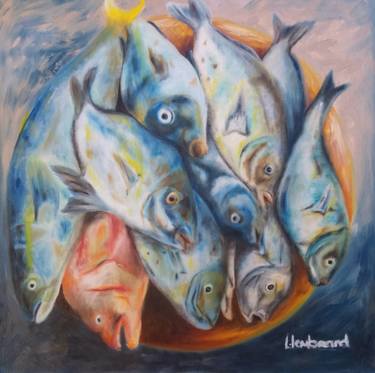 375x373 Original Fish Airbrush Paintings For Sale Saatchi Art - Seafood Painting