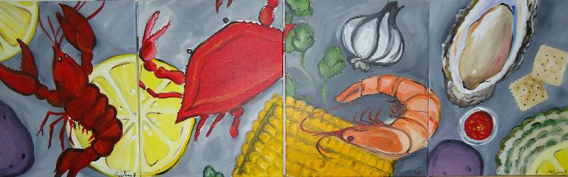 800x250 Strawberries Amp Seafood A Tangi Tradition! - Seafood Painting