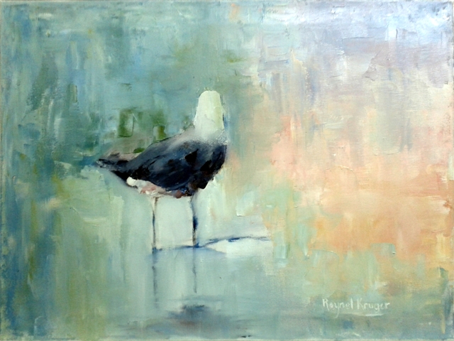 640x480 Seagull Painting To Celebrate World Art Day - Seagull Painting