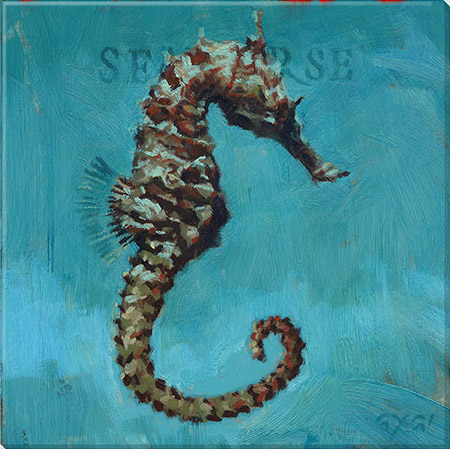 Seahorse Acrylic Painting At PaintingValley.com | Explore Collection Of ...