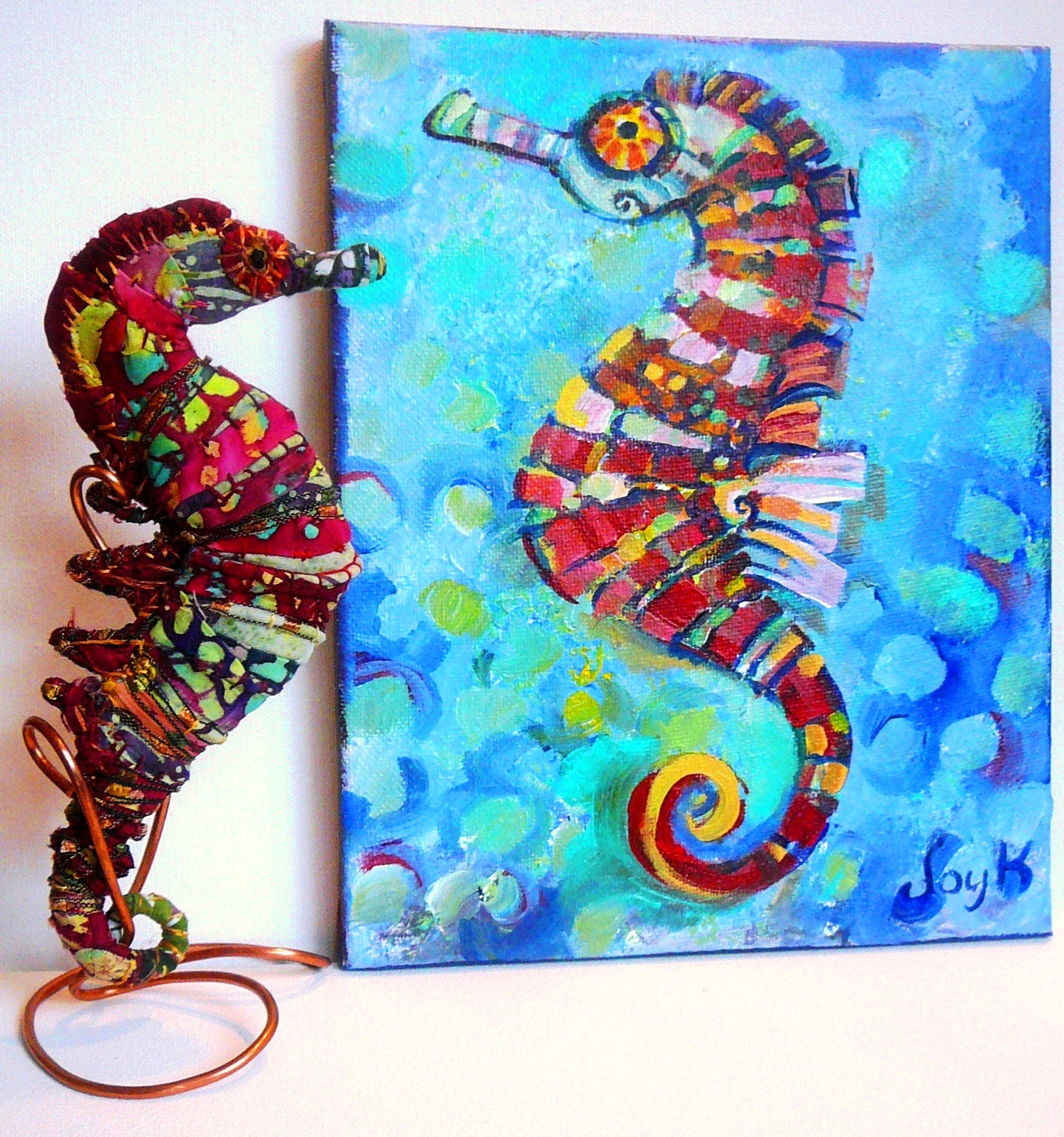 1775x1897 Jazz And Painting Art By Joy A. Kirkwood - Seahorse Acrylic Painting