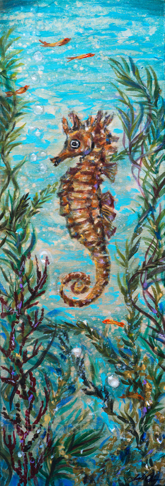 323x950 Seahorse - Seahorse Painting