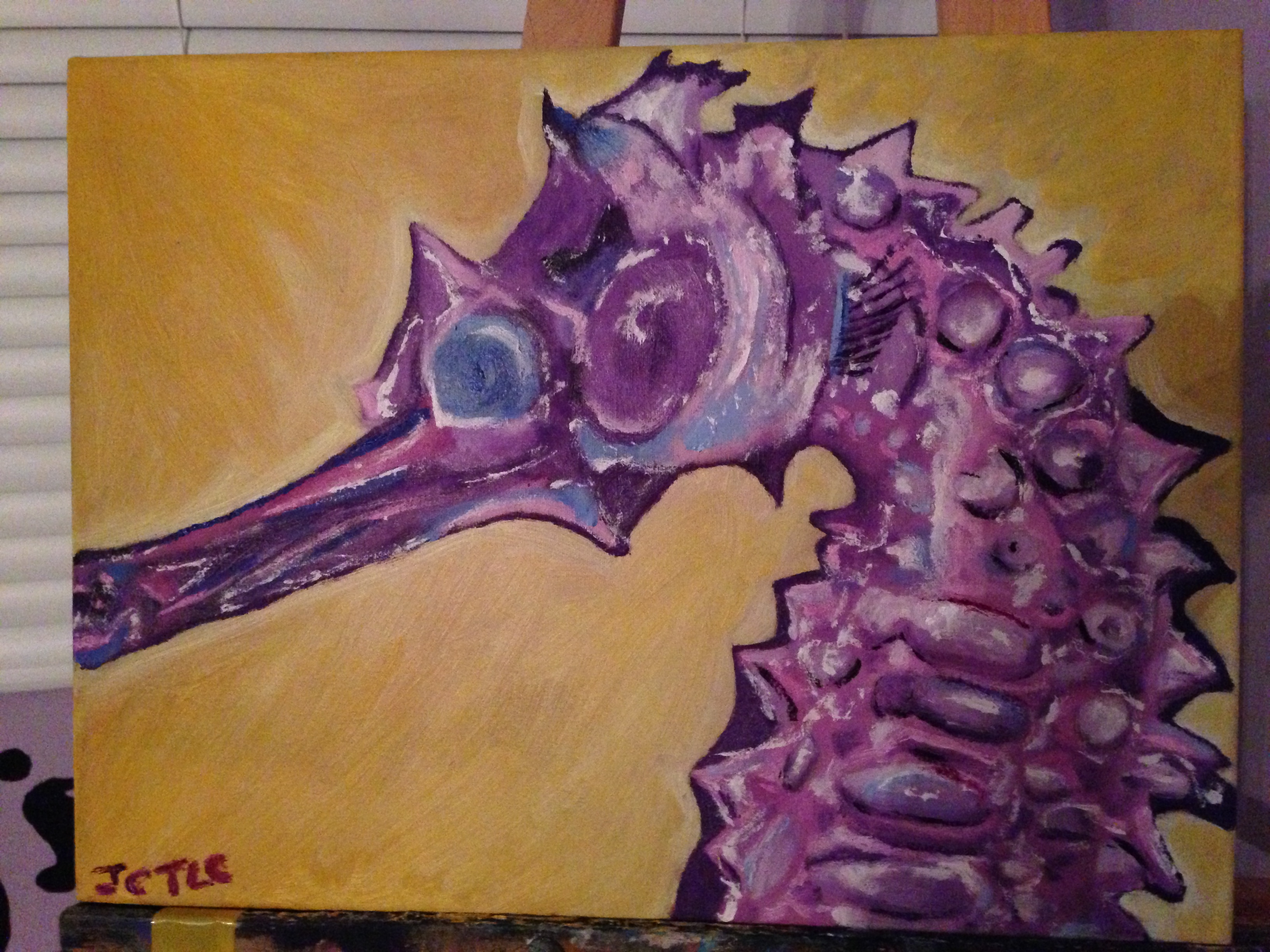 3264x2448 Art Jesscadieux - Seahorse Painting Canvas