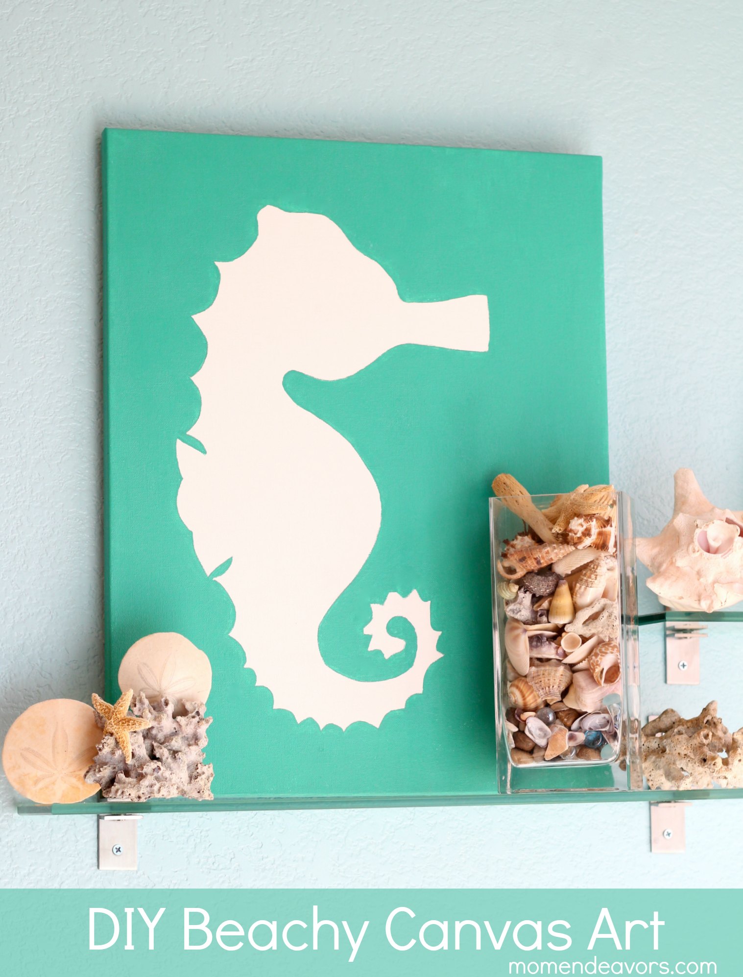 1517x1994 Diy Art Beachy Seahorse Canvas - Seahorse Painting Canvas