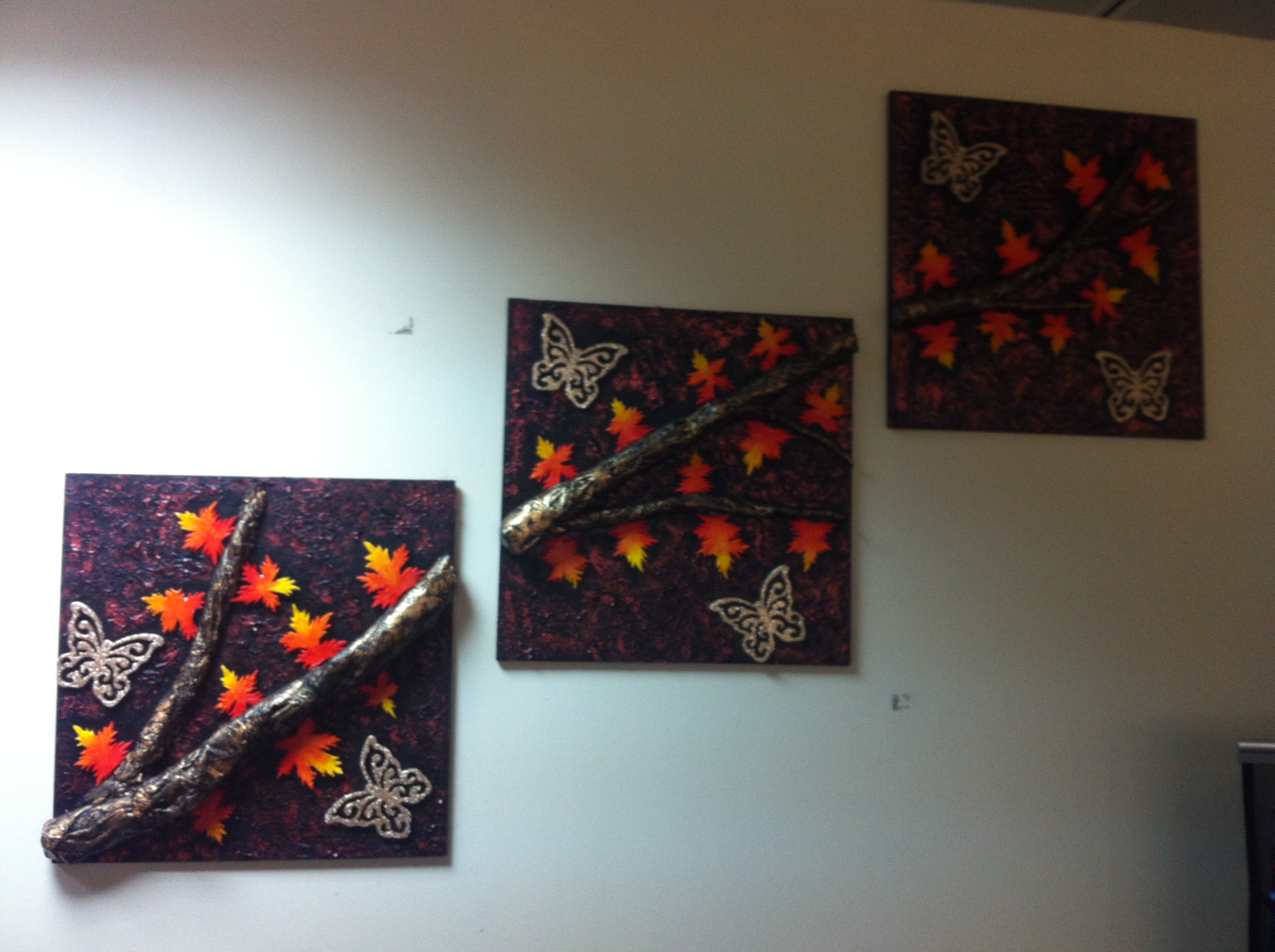 2592x1936 Leaves During Fall A Wall Hanging Srishti - Sealing Acrylic Painting On Canvas