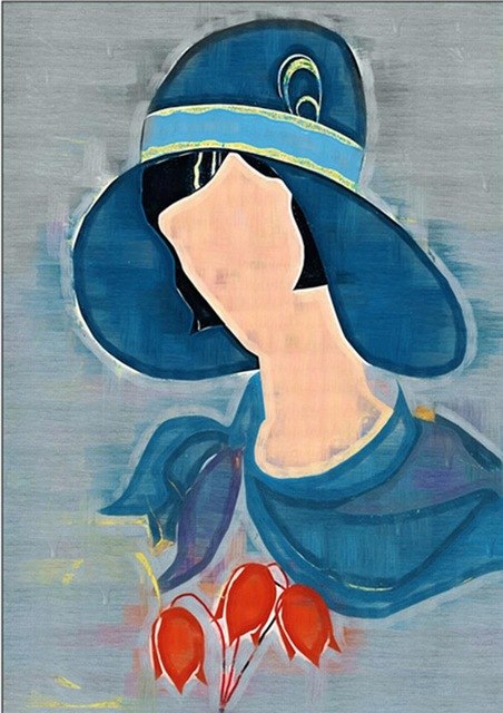 452x640 Hot Seal Abstract Woman Oil Painting On Canvas Art For Home Decor - Sealing Acrylic Painting On Canvas