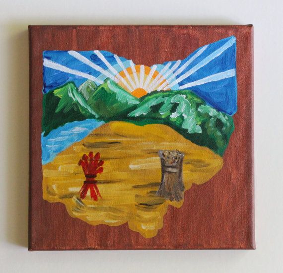 570x550 Handmade Seal Of Ohio Acrylic Painting Canvas Home Decor Art - Sealing Acrylic Painting On Canvas