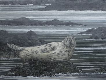 366x275 Harbor Seal - Seals Painting