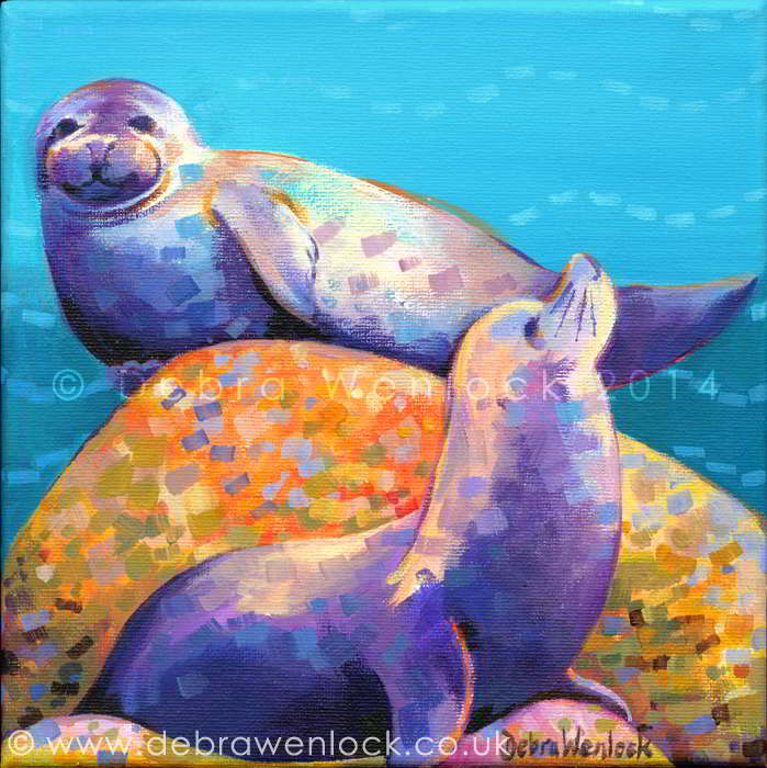 699x700 Debra Wenlock Art - Seals Painting