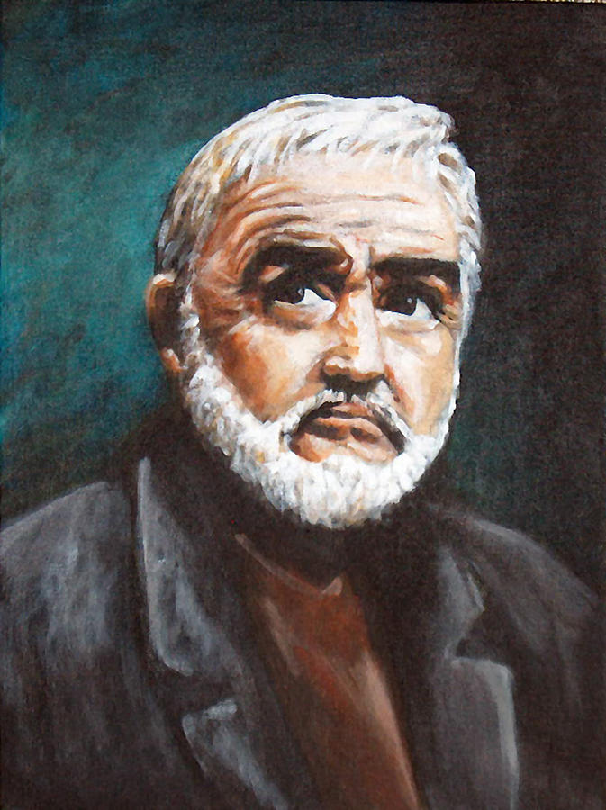 673x900 Sean Connery Painting By Rusty W Hinshaw - Sean Connery Painting