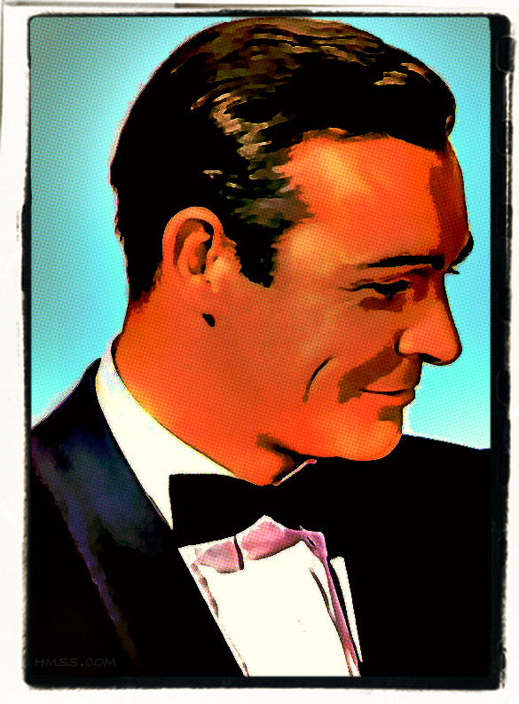 585x793 Sean Connery As James Bond By Paulbaack - Sean Connery Painting