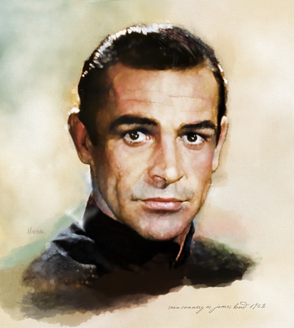 Sean Connery Painting at PaintingValley.com | Explore collection of ...