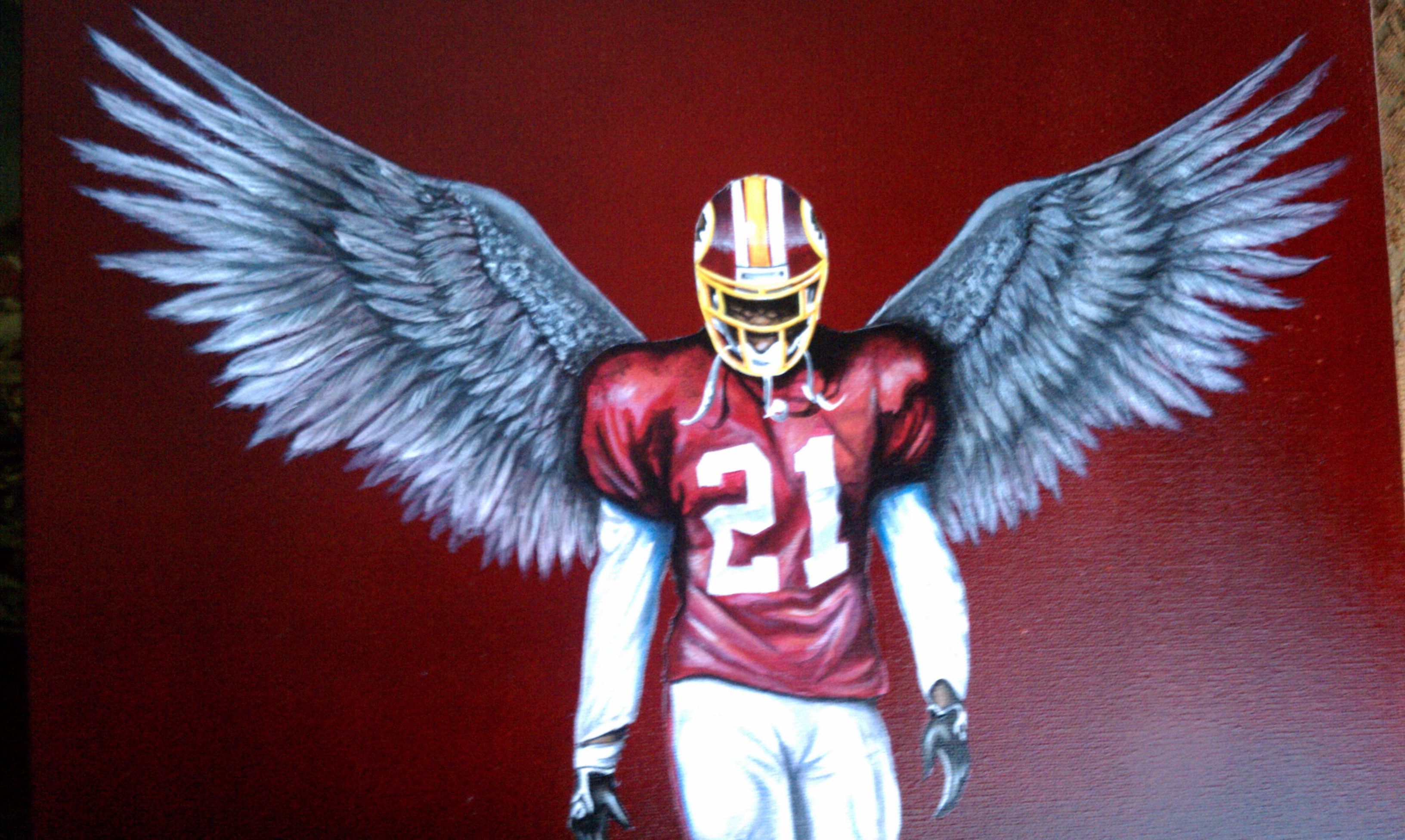 3264x1952 Mike's Memorial Painting Of Sean Taylor For Nfl Fan Pho Blog Graphy - Sean Taylor Painting