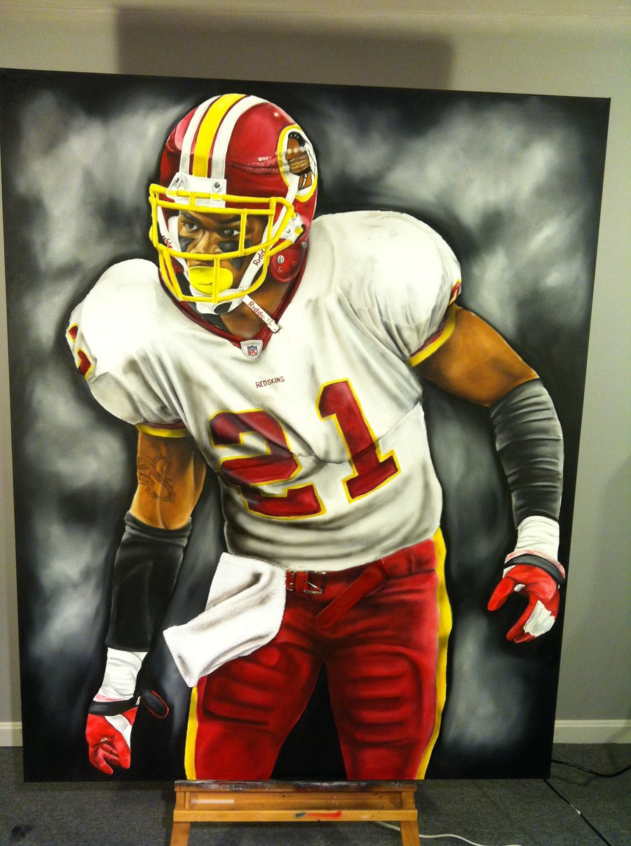 900x1205 Sean Taylor 3d By Dorseyart - Sean Taylor Painting