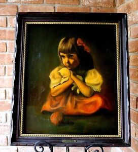 272x300 Vincent Price Collection Painting Little Girl Westlund Sears Art - Sears Painting