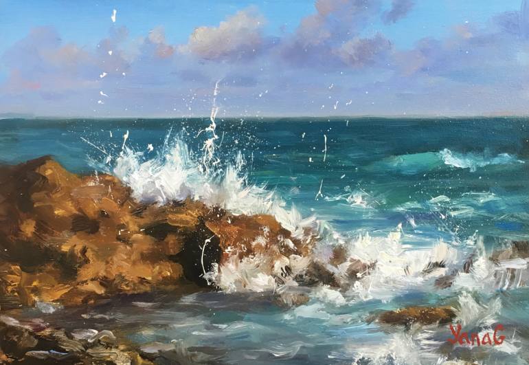 770x531 Saatchi Art Seascape Oil Painting By Yana Golikova. Currently - Seascape Oil Painting