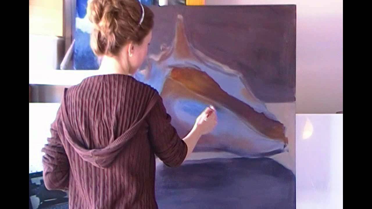 1280x720 Time Lapse Oil Painting, - Seashell Oil Painting