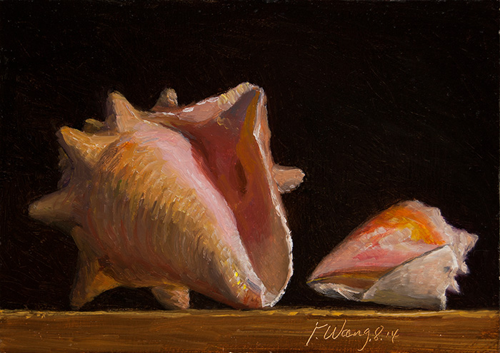 700x495 Wang Fine Art Seashells Daily Painting Oil Still Life A Small - Seashell Oil Painting