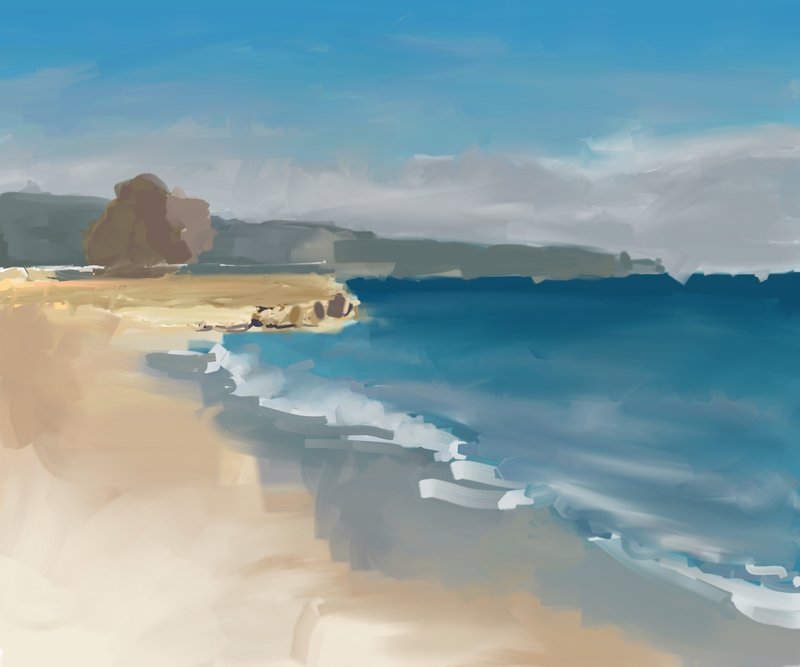 800x667 Speed Painting - Seashore Painting