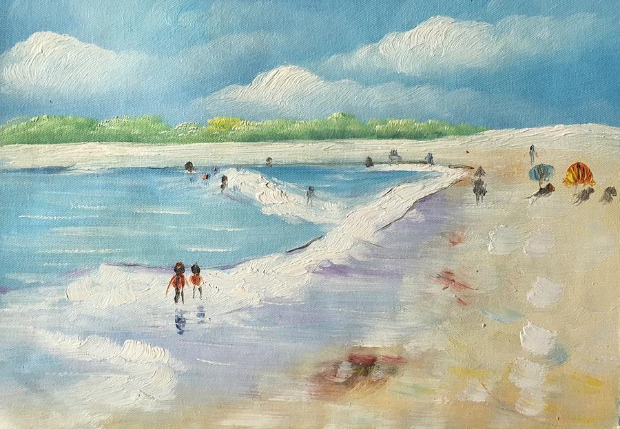 900x623 Seashore Painting, Original Painting, Beach Painting, Small Art - Seashore Painting