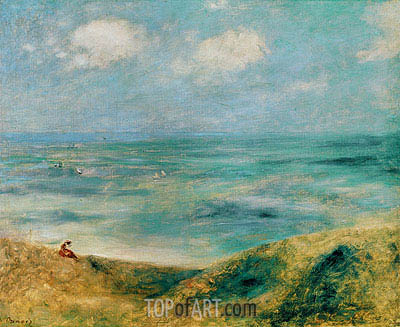 400x327 Seascape. Woman - Seaside Painting