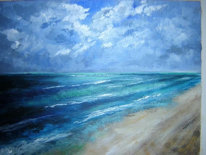 700x525 43 Best Paintings Images On Water Colors, Artworks - Seaside Painting
