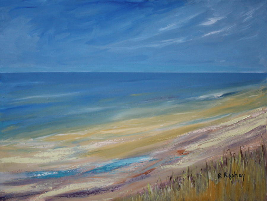 900x676 Serenity In Seaside Painting By Brigitte Roshay - Seaside Painting