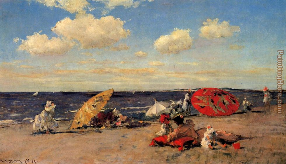 980x564 William Merritt Chase At The Seaside Painting Anysize 50% Off - Seaside Painting