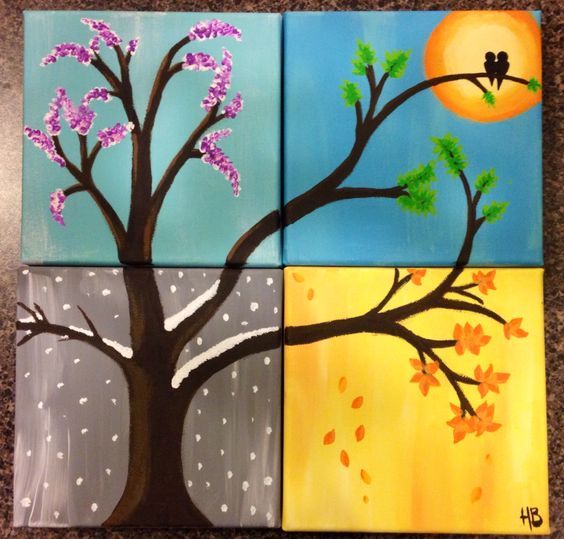 564x539 All Seasons. Canvas Canvases, Paintings And Mini - Seasons Painting