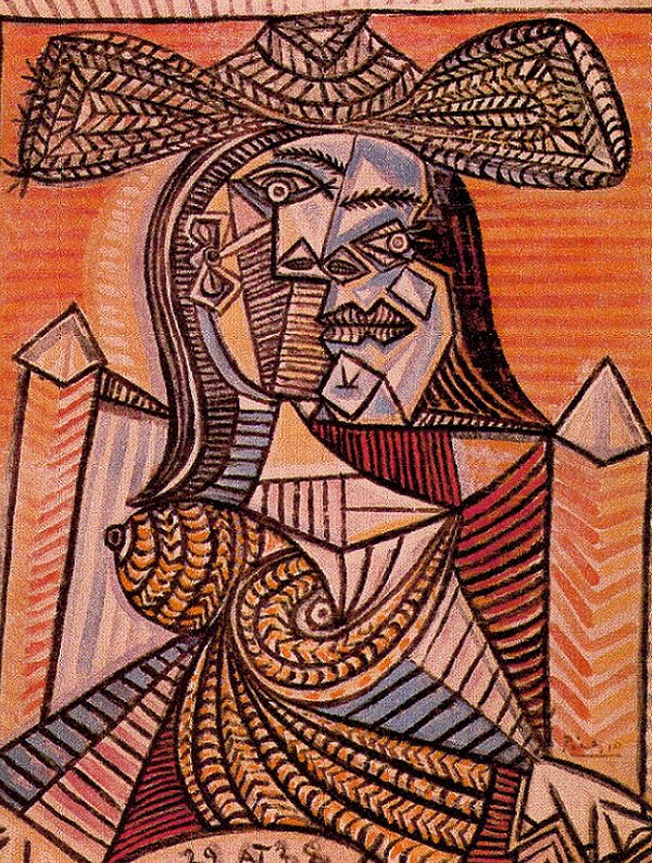600x794 Seated Woman, 1938 By Pablo Picasso - Seated Woman Painting