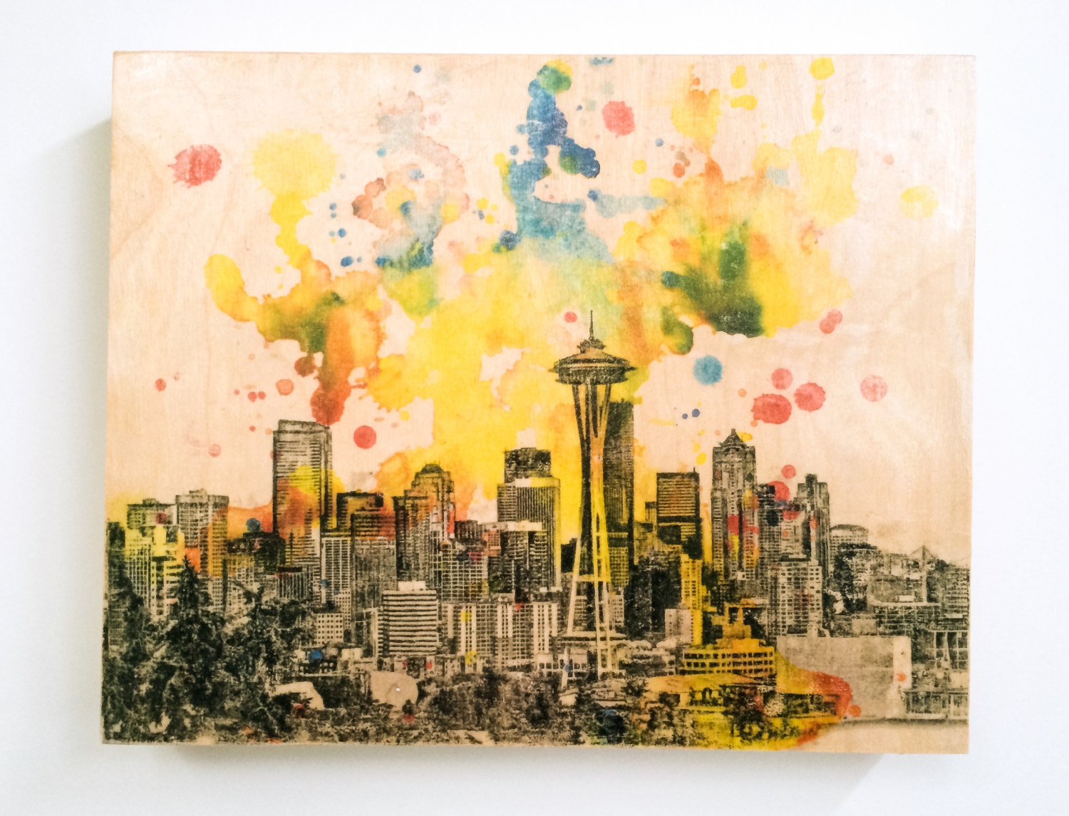 Seattle Skyline Painting at PaintingValley.com | Explore collection of ...