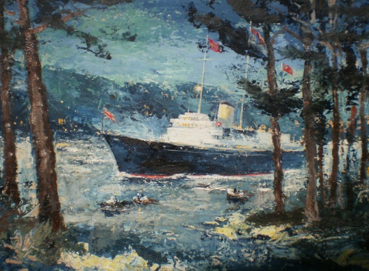 530x390 The Royal Yacht Britannia Opening Of The St Lawrence Seaway 1959 - Seaway Painting