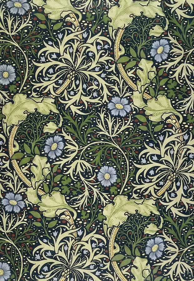 620x900 Seaweed Painting By William Morris - Seaweed Painting