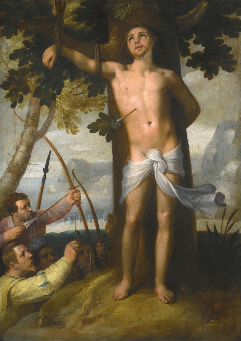 800x1132 Martyrdom Of St. Sebastian Painting Cornelis Van Haarlem Oil - Sebastian Painting