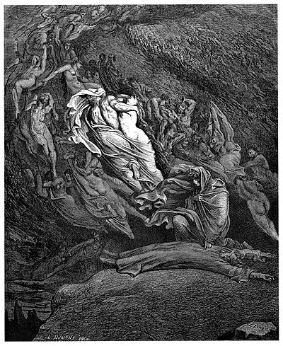 400x489 Top 10 Real Life People Condemned To Dante's Inferno - Second Circle Of Hell Painting