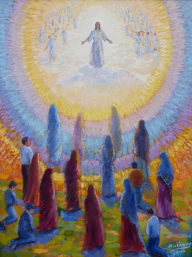 675x900 Second Coming Of Jesus Christ Painting By Miguel A Chavez - Second Coming Of Christ Painting