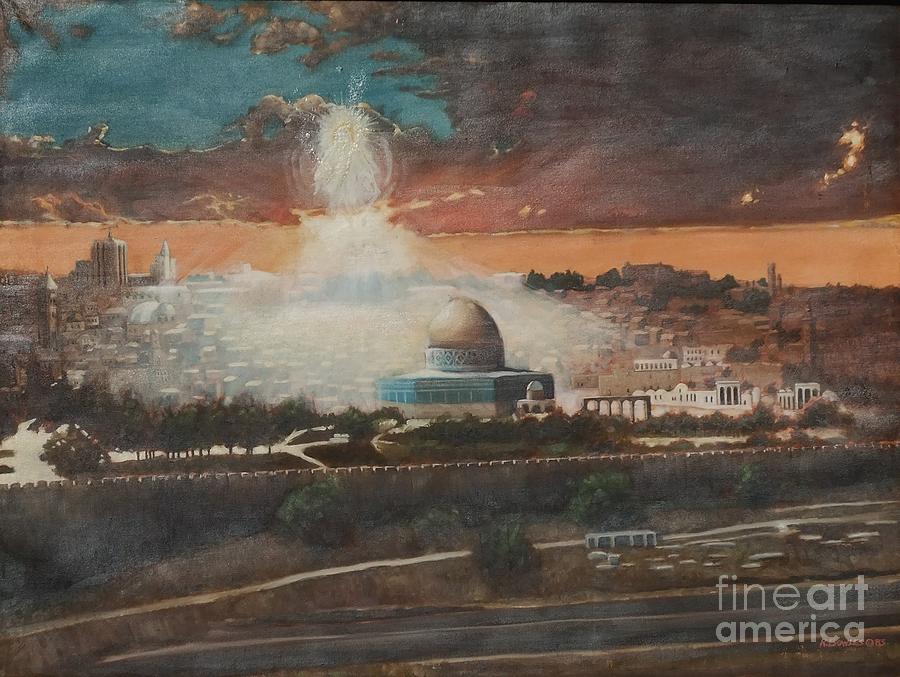 900x677 The Second Coming Of Jesus Christ Painting By Ron Bowles - Second Coming Of Christ Painting