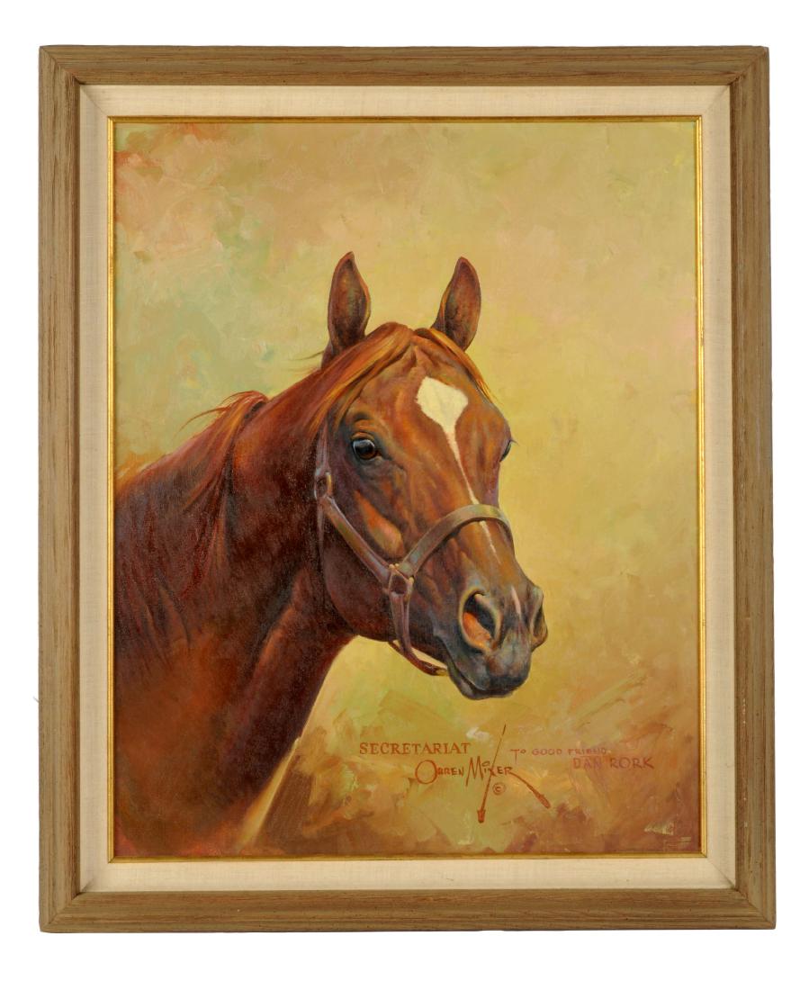 899x1100 Secretariat Painting By Orren Mixer. - Secretariat Painting