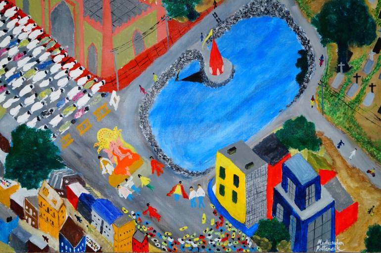 770x511 Saatchi Art Secular Cityscapes Of India Painting By Madhusudan - Secular Painting