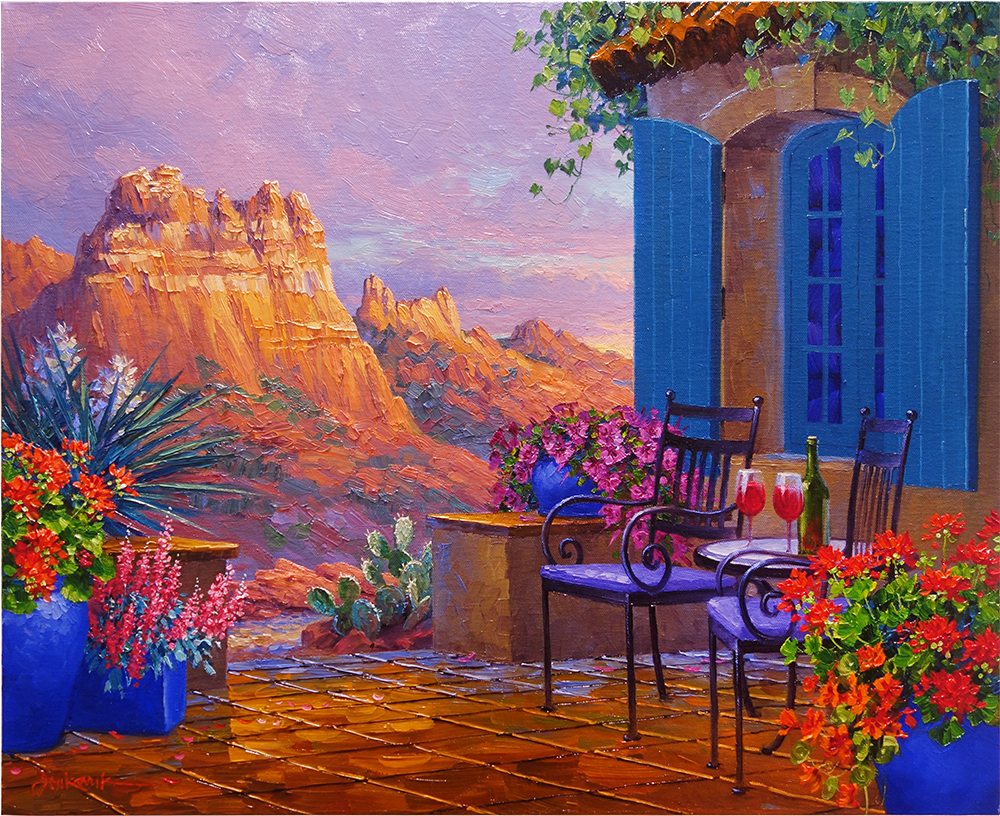1000x816 Shimmering Majesty - Sedona Painting