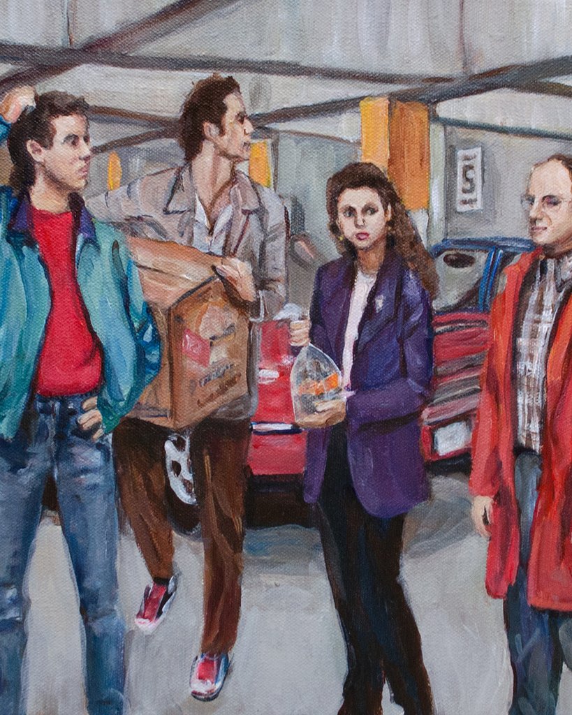 819x1024 A Painting About Nothing - Seinfeld Painting