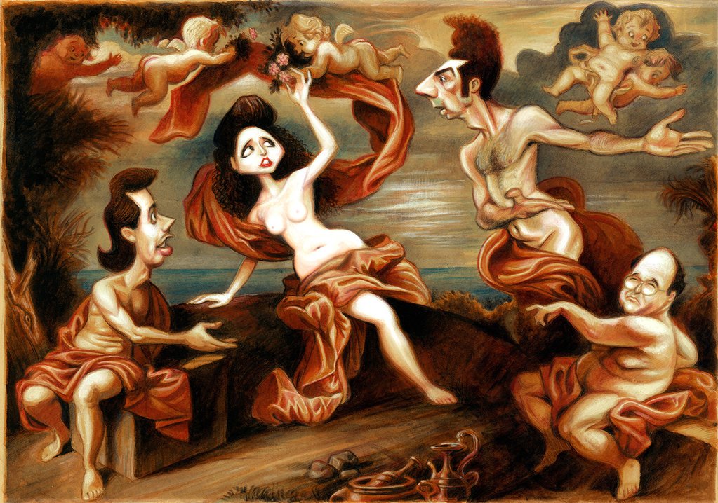 1023x718 Much Ado About Nothing - Seinfeld Painting